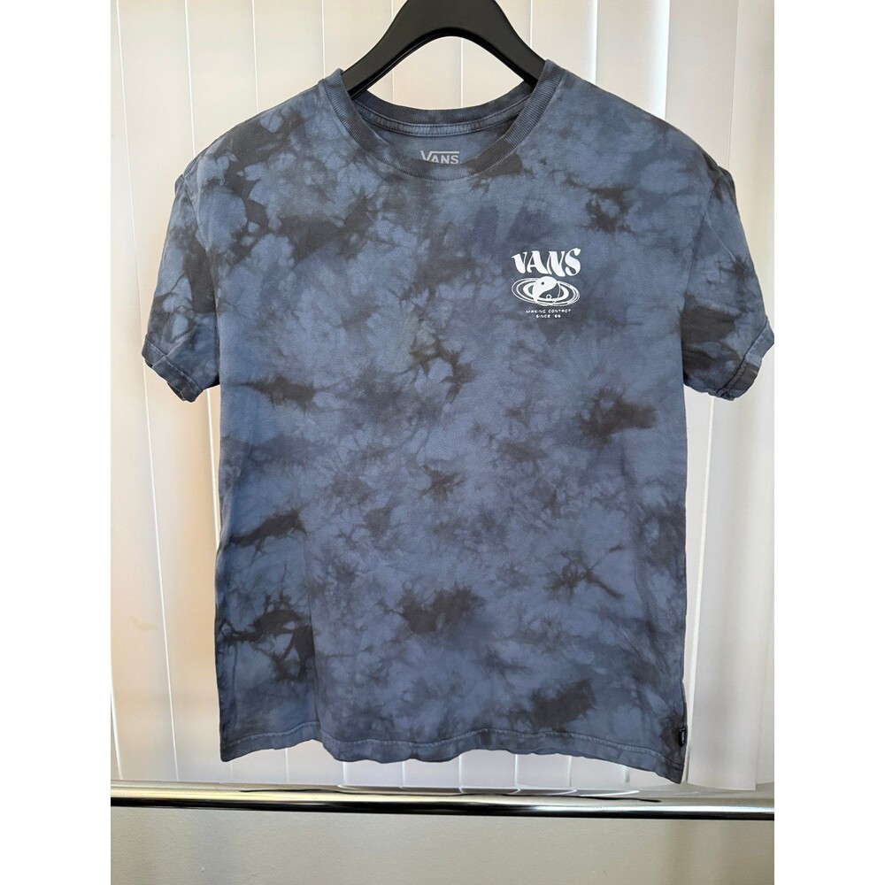 Men’s Vans Blue Tie dye Spaceship Peace Graphic T-shirt Size X-small